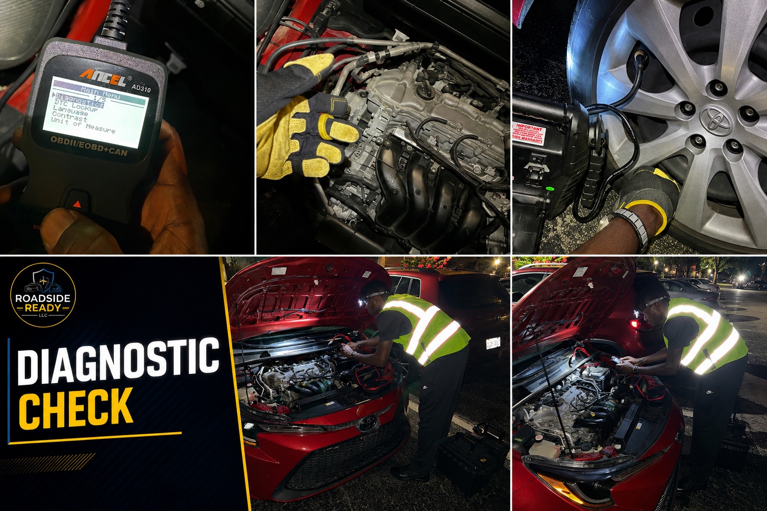 Diagnostic check collage