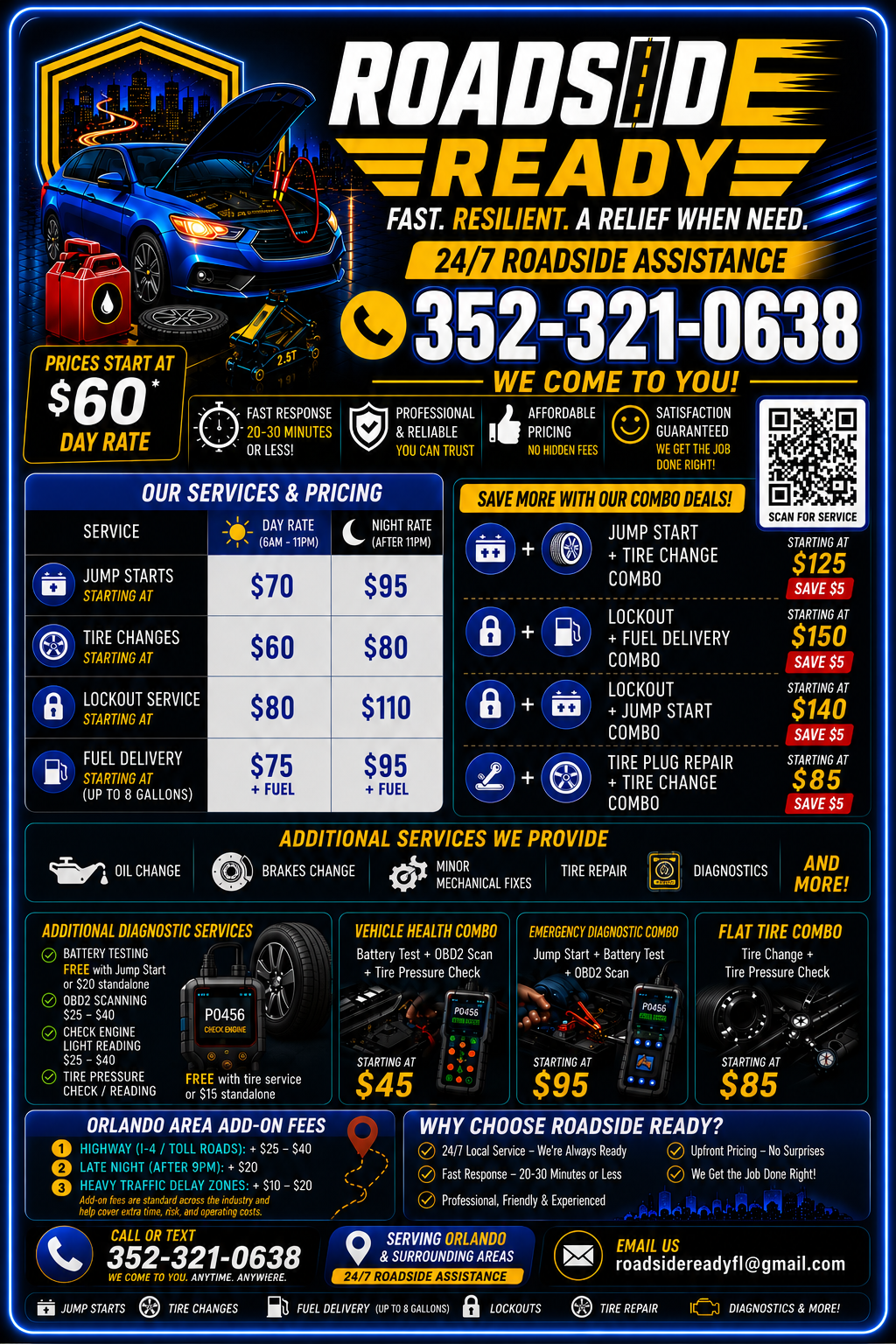 Roadside Ready pricing flyer